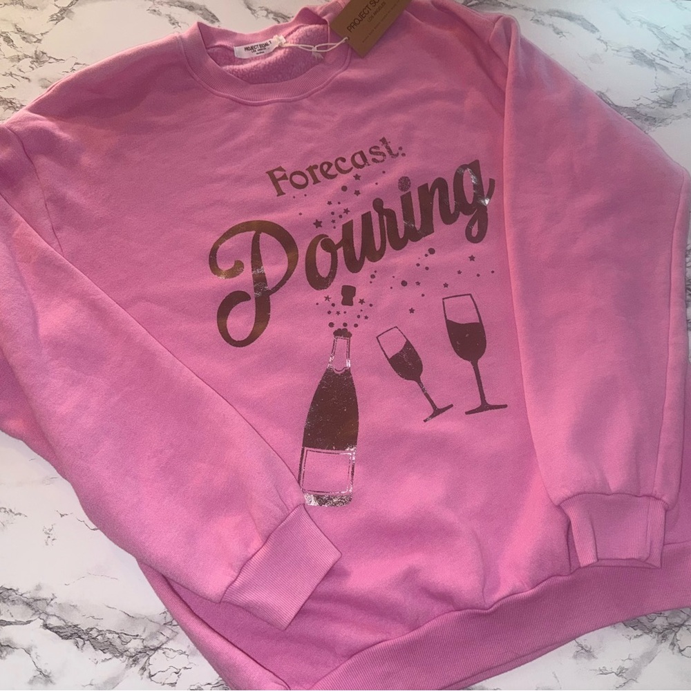 Oversized Graphic 🍾🥂 Sweatshirt